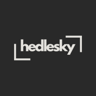 A site icon that just says "hedlesky" in simple font